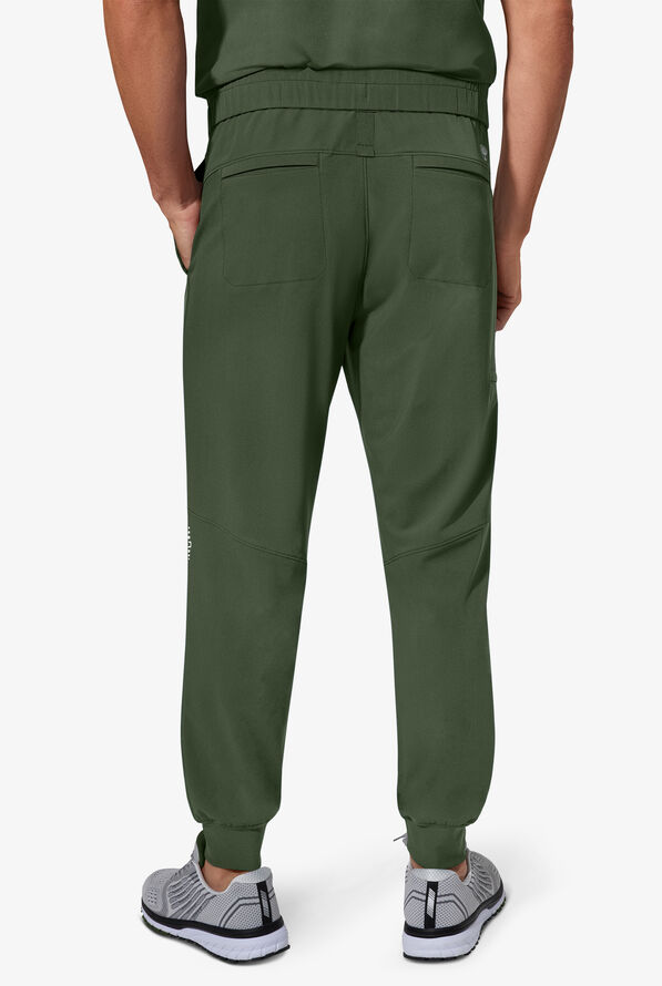 Pantal&oacute;n m&eacute;dico Healing Hands 360 Nolen STRETCH estilo jogger con cord&oacute;n y 6 bolsillos para hombre - Dark Pine - 4
