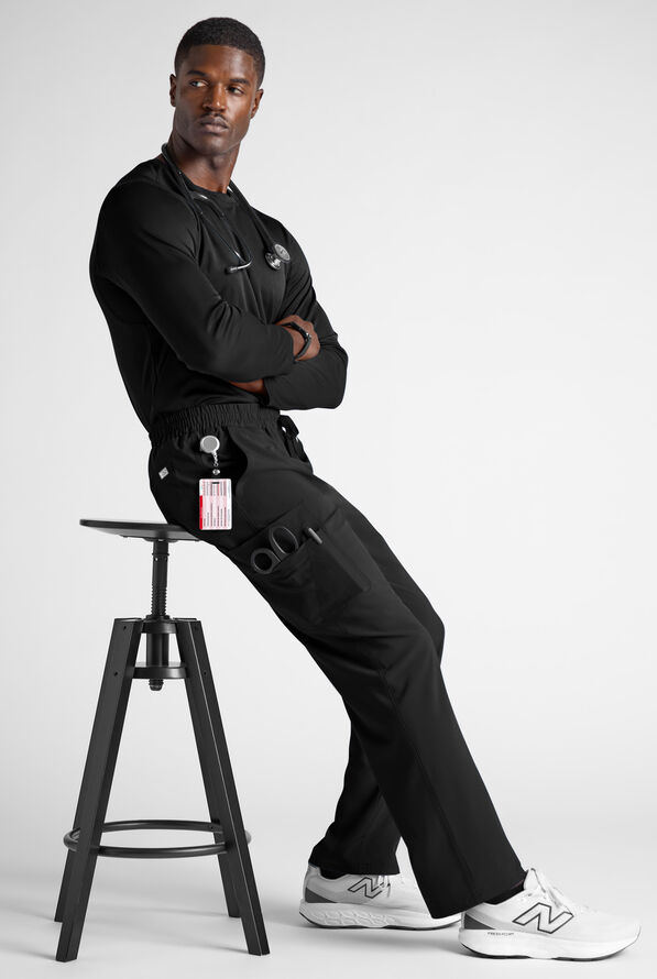 Easy STRETCH Men&rsquo;s 10-Pocket Scrub Pant - Onyx Black - 9