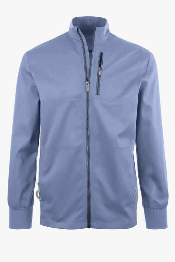 Strictly Scrubs Active STRETCH Men’s 4-Pocket Warm-Up Scrub Jacket - Ceil Blue - 1