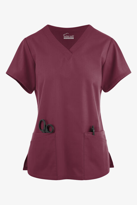Butter-Soft Originals Women's 6-Pocket V-Neck Scrub Top