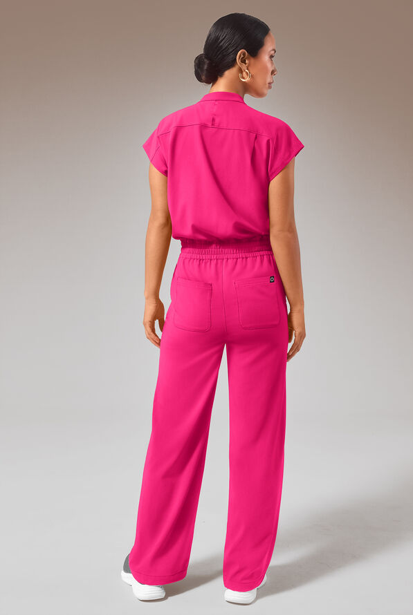 Mono médico Hypothesis Duo Base con piernas anchas y 6 bolsillos para mujer - Reactive Pink - 4