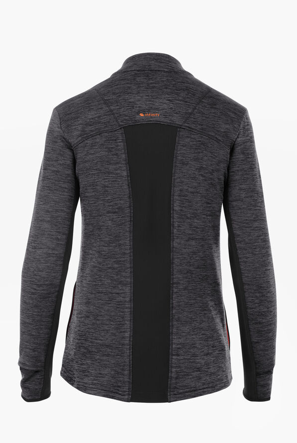 Chaqueta médica Infinity GNR8 STRETCH con cremallera y 2 bolsillos para mujer - Black - 2