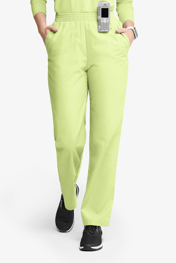 Butter-Soft Originals Women's 2-Pocket High Waisted Straight Leg Scrub Pants - Cool Matcha - 1