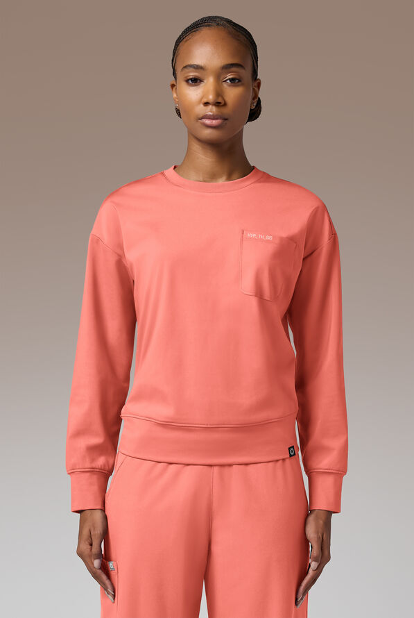 Sudadera Hypothesis Omni Base Knit con cuello redondo para mujer - Thermal Coral - 1