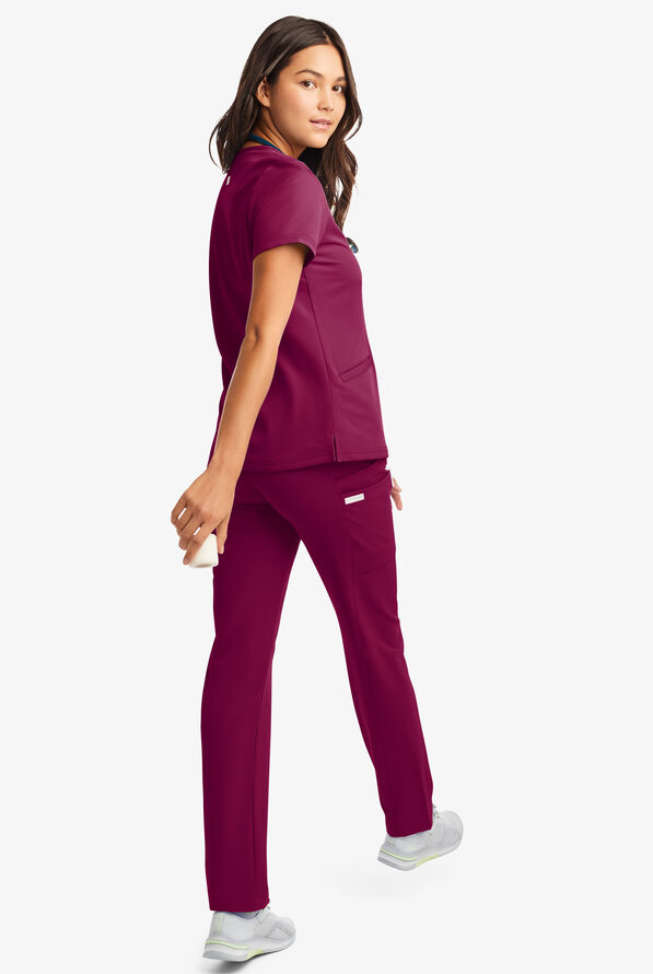 Pantal&oacute;n m&eacute;dico ReSurge by Butter-Soft Petite estilo yoga con 6 bolsillos para mujer **Ligeramente IRREGULAR** - Wine - 7