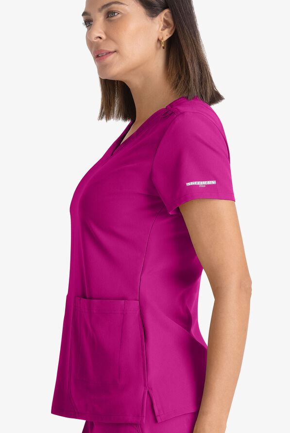 Skechers by Barco Crossover V Neck Scrub Top, Stretch Scrubs