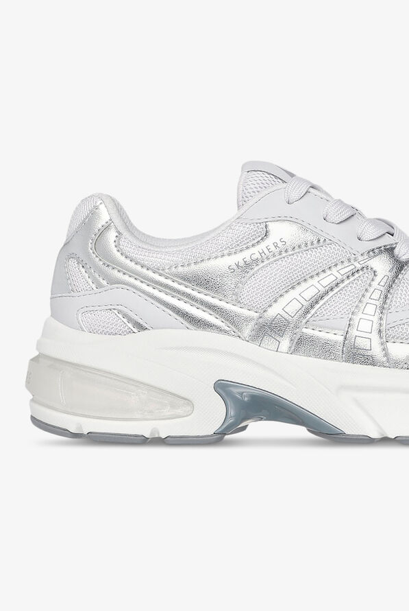 Skechers Street Shadow Stellar 90 Grey Athletic Lace Up Shoes - null - 4