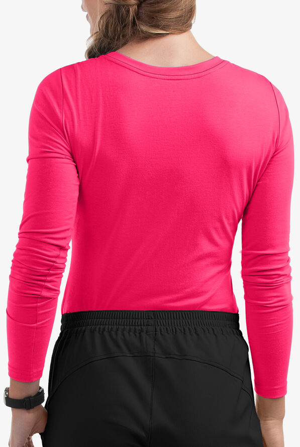 Camiseta m&eacute;dica Healing Hands Purple Label Melissa con mangas largas para mujer - Carnation Pink - 3