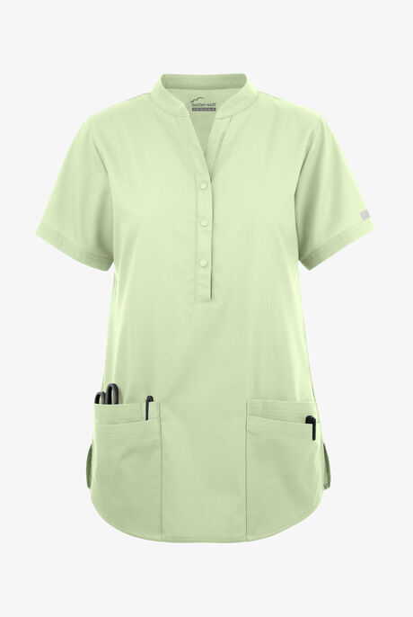 Butter-Soft Originals Women's 6-Pocket Mandarin Collar Scrub Top
