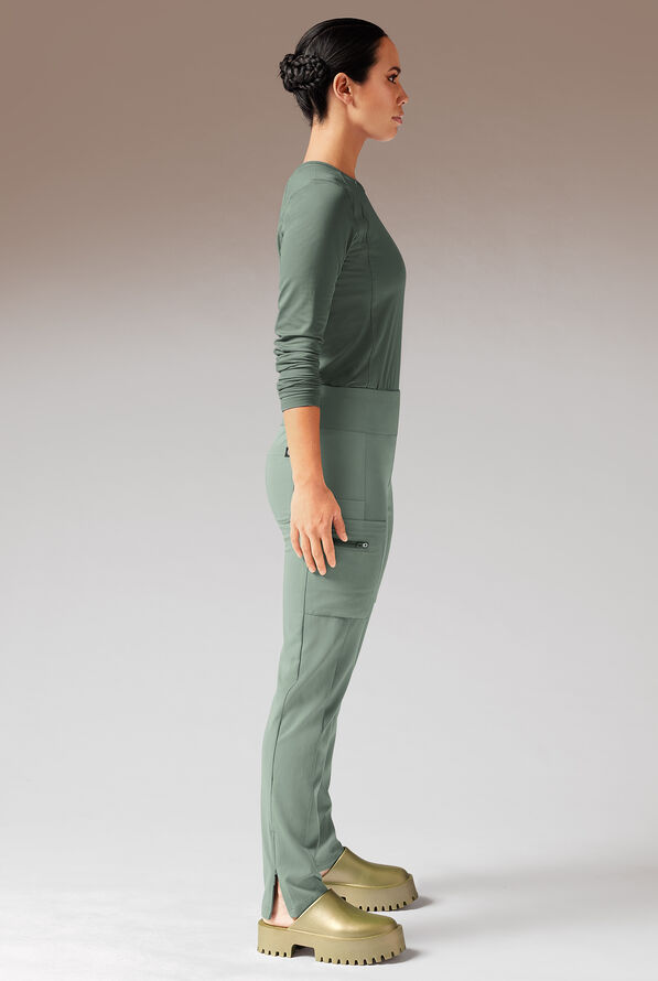 Hypothesis Dynama Y-Pant Women’s 7-Pocket Yoga-Inspired Scrub Pant - Mineral - 3