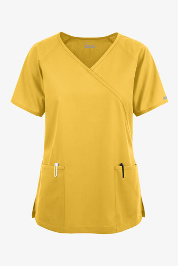 Butter-Soft Originals Women's 3-Pocket Mock Wrap Scrub Top