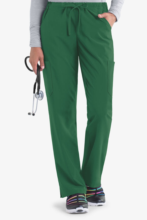 Pantalón médico Easy STRETCH Tall Eden con cordón y 4 bolsillos para mujer - Hunter - 1