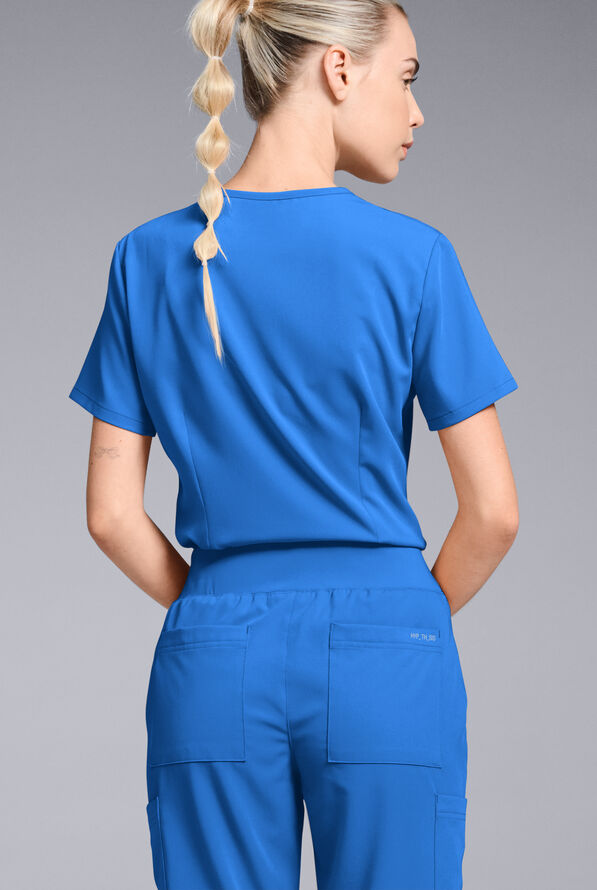 Hypothesis Women's Base V-Neck Tuck-In Scrub Top - Royal - 6