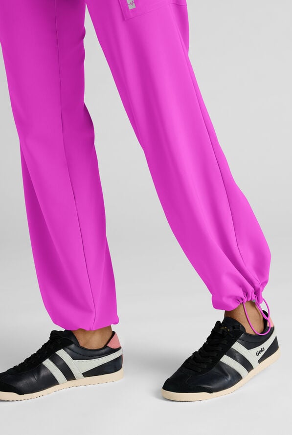 Easy STRETCH Ayo Women's 10-Pocket Cargo Scrub Pants - Electric Fuchsia - 6