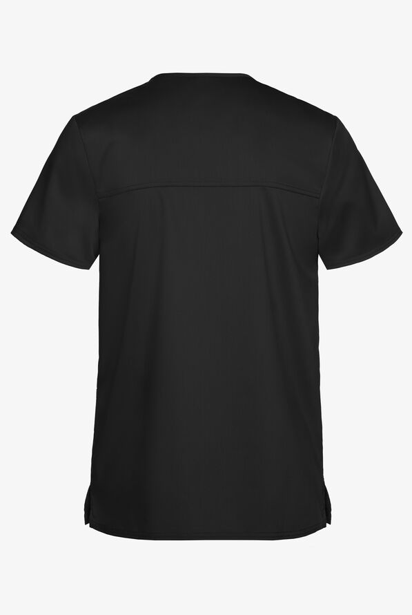 Cherokee Workwear Revolution Men's 3-Pocket STRETCH V-Neck Scrub Top - Black - 3
