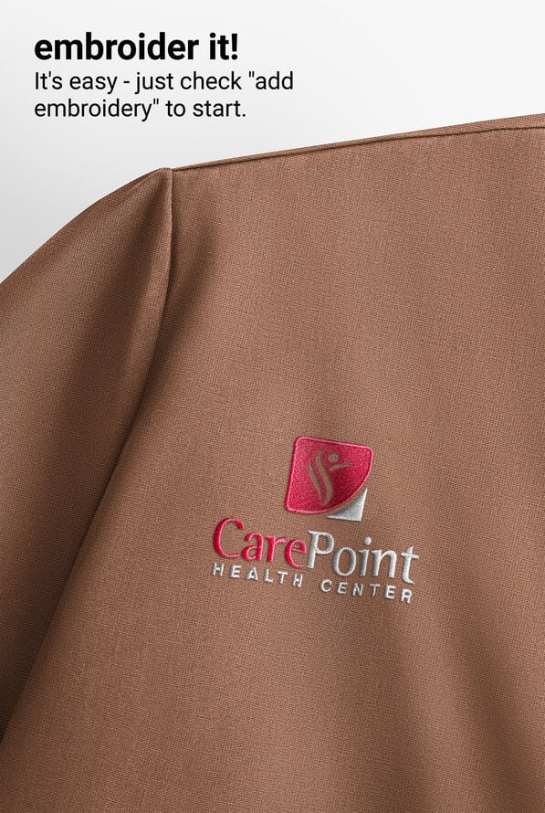 Blusa m&eacute;dica Grey&rsquo;s Anatomy Spandex STRETCH con cuello en V y 4 bolsillos para mujer - Warm Mocha - 5