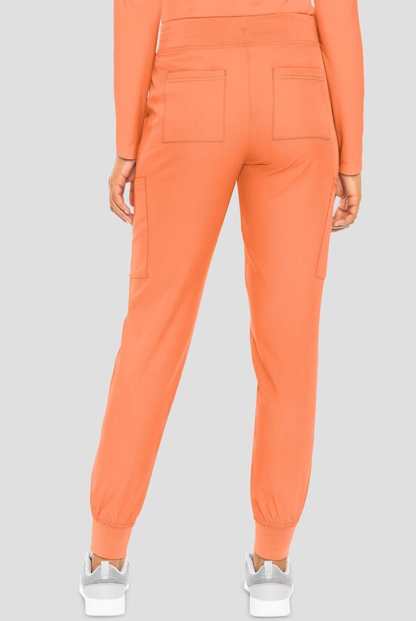 Med Couture Insight Women's 6-Pocket Cargo Jogger Scrub Pants - Papa Don't Peach - 4