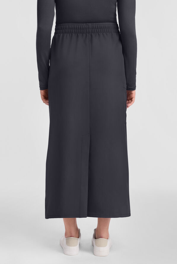 Cherokee Workwear Originals Ultra Women's 3-Pocket Pull-On Maxi Scrub Skirt - Pewter - 4