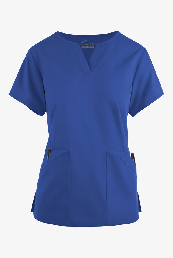 Butter-Soft Originals Women's 4-Pocket Notch Neck Scrub Top - Galaxy - 1