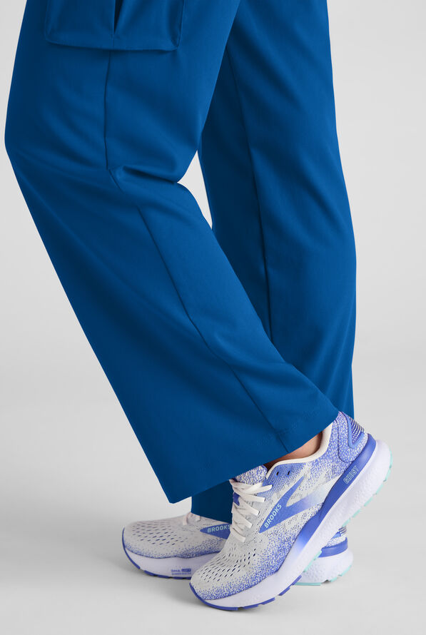 Grey's Anatomy by Barco Emerge Teagan Women's 6-Pocket STRETCH High-Rise Wide Leg Scrub Pants - Royal - 7