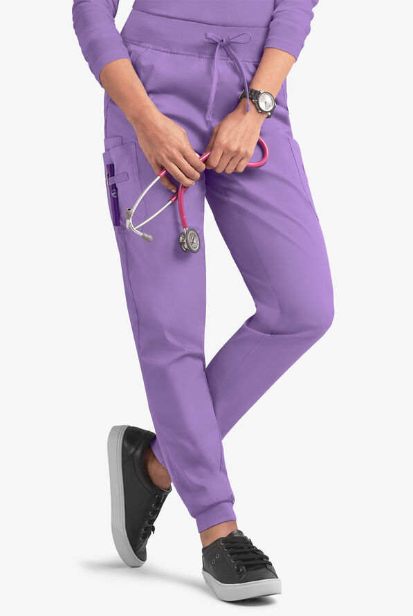 Pantalón médico UA Butter-Soft STRETCH tall estilo cargo jogger con 4 bolsillos para mujer - Ultraviolet Light - 1