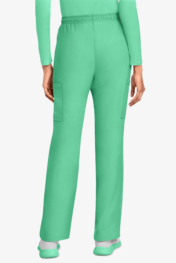 Cherokee Workwear Originals Ultra Women's 4-Pocket Drawstring Cargo Scrub Pants - Botanical Green - 4