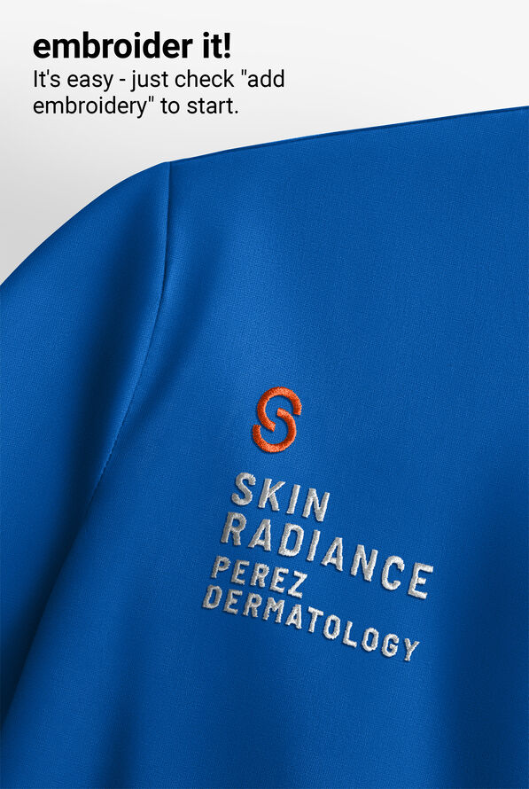 Camisa m&eacute;dica Healing Hands Quest STRET CH con cuello en V y 1 bolsillo para hombre - Royal - 5