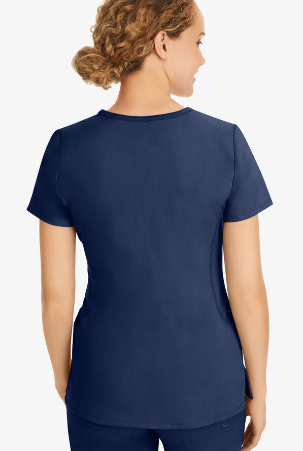 Healing Hands Purple Label Juliet Women's 2-Pocket STRETCH Princess Seam Scrub Top - Navy - 4
