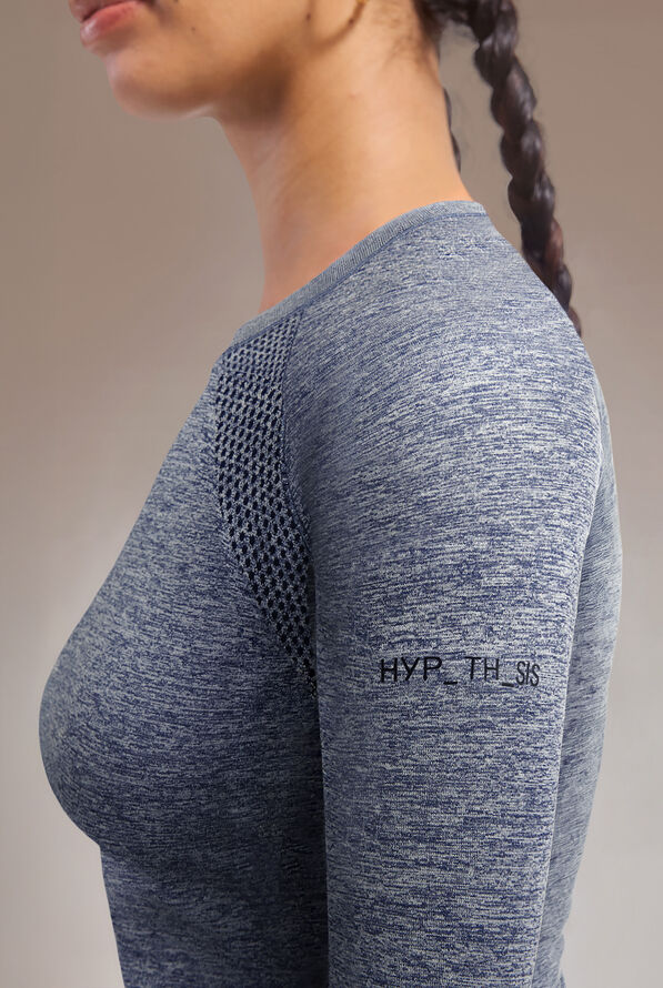 Camiseta médica Hypothesis Inner K Contour con mangas largas y cuello redondo para mujer - Navy - 5