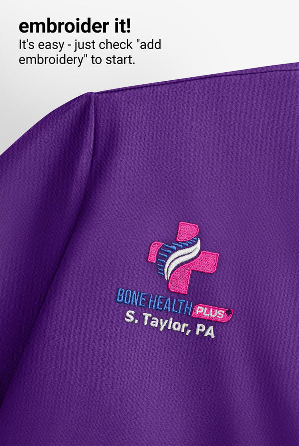 Blusa m&eacute;dica Butter-Soft STRETCH con cuello en V y 2 bolsillos para mujer - Liberty Purple - 6