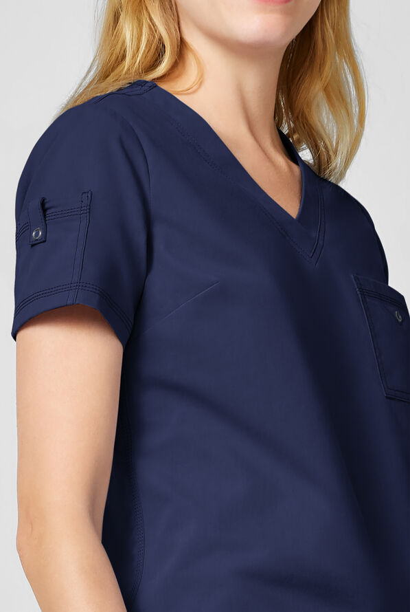 Dickies Forge Women's 2-Pocket Tuck-In V-Neck Scrub Top - Navy - 2