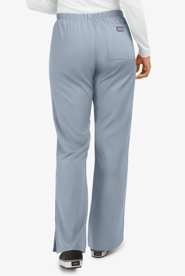 Cherokee Workwear Women's 3-Pocket Flare Leg Drawstring Scrub Pants - Grey - 4