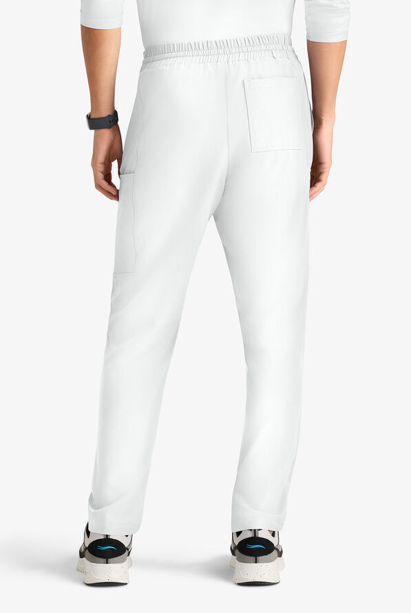 Skechers by Barco Horizon Men's 5-Pocket STRETCH Cargo Scrub Pants - White - 3