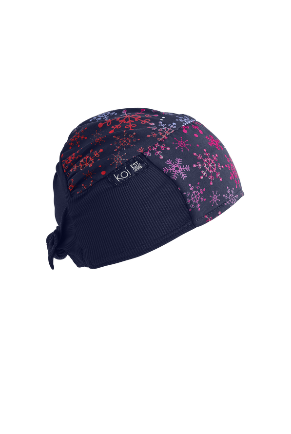 Koi Basics Snowflake Women's Surgical Scrub Hat, Nursing Hat