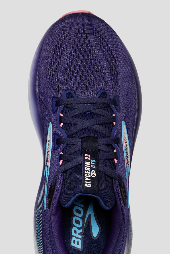 Brooks Women's Glycerin GTS 22 Blue Ribbon/Peacoat/Dianthus Athletic Lace Up Shoes - null - 2