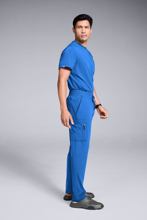 Pantalón médico Hypothesis S-R Shift Ready estilo cargo con piernas rectas y 8 bolsillos para hombre - Royal - 1