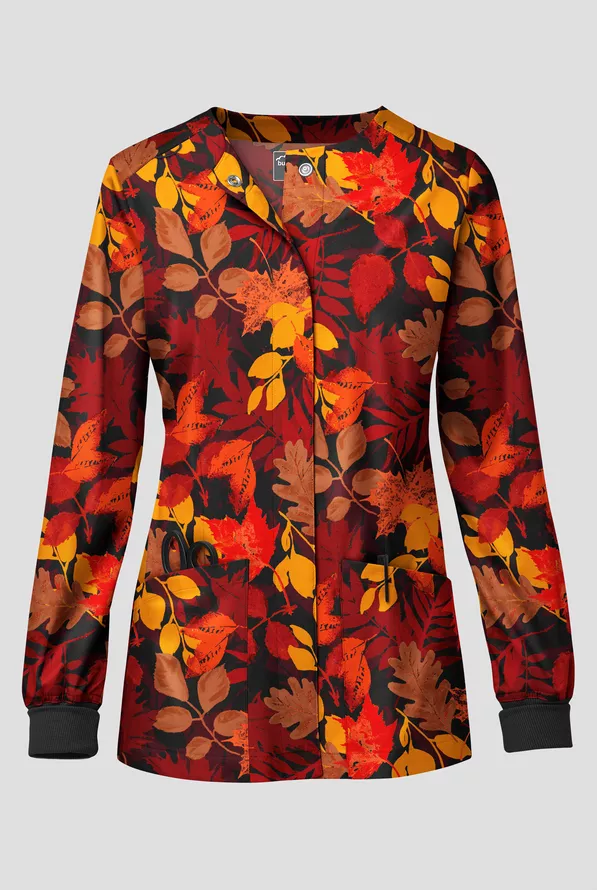 Butter-soft STRETCH Rustling Leaves Women's 3-Pocket Long Sleeve Snap ...