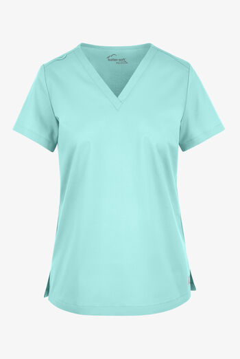 Blusa m&eacute;dica UA Butter-Soft STRETCH con cuello en V para mujer