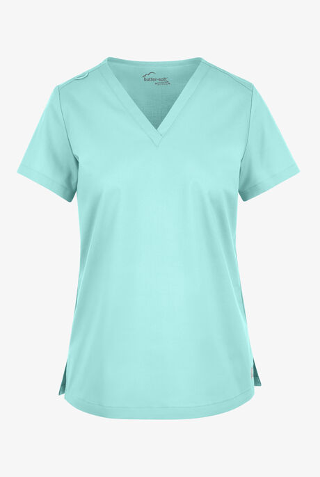 Butter-Soft STRETCH Women's V-Neck Tuck In Top