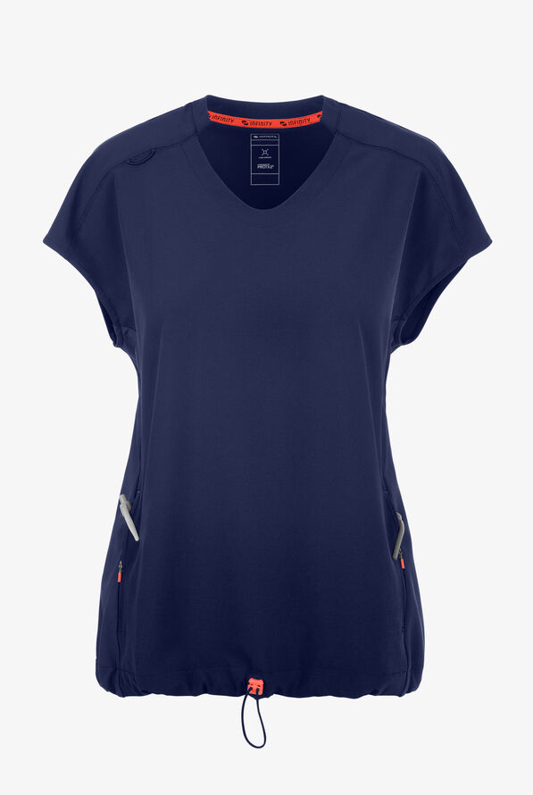 Blusa médica Infinity GNR8 STRETCH con mangas dolmán y 2 bolsillos para mujer - Navy - 1