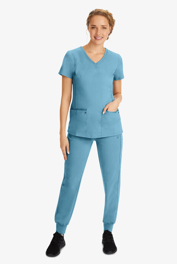 Healing Hands Purple Label Juliet Women's 2-Pocket STRETCH Princess Seam Scrub Top - Spectra Blue - 6