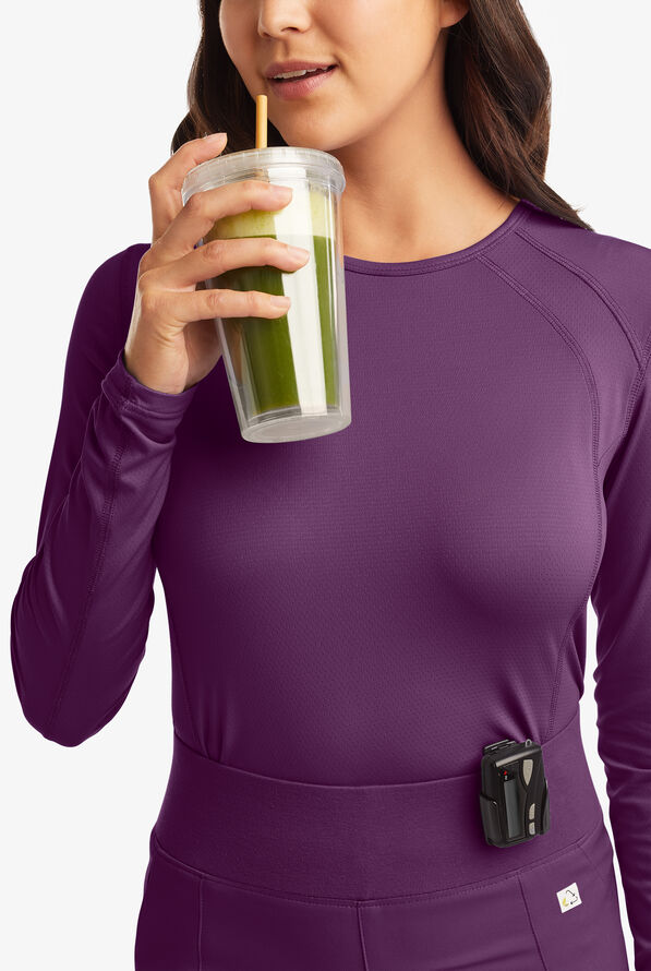 Camiseta médica ReSurge Jade con mangas largas para mujer - Eggplant - 5
