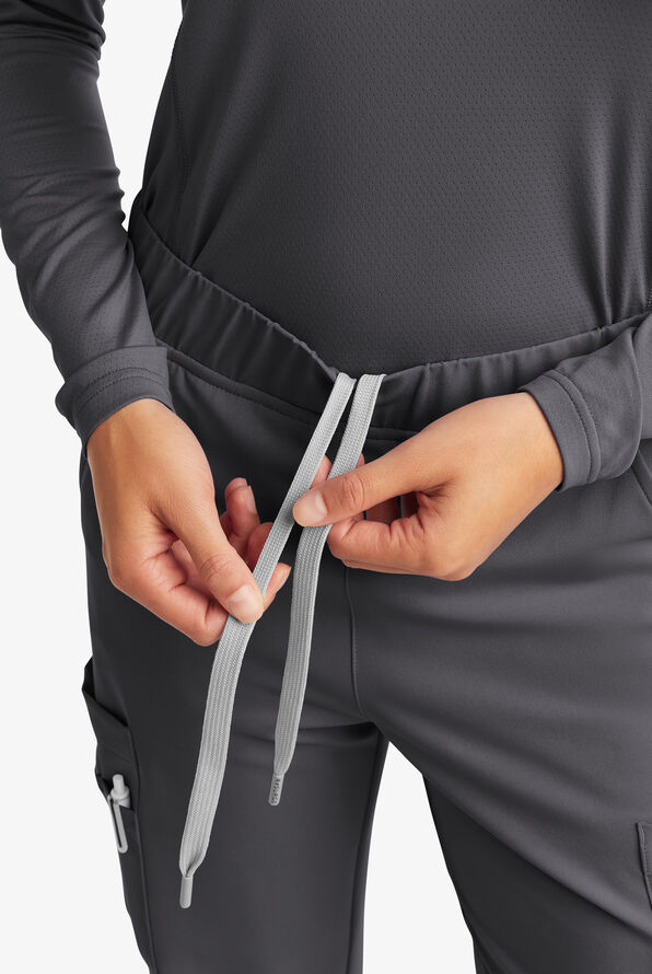 Butter-Soft Women's 13-Pocket Cargo Scrub Pants **Slightly IRREGULAR**&nbsp; - Petite - Pewter - 3