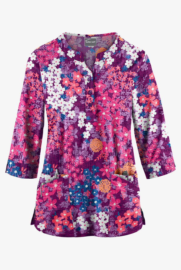 Between the Mountains Berry Scrub Top