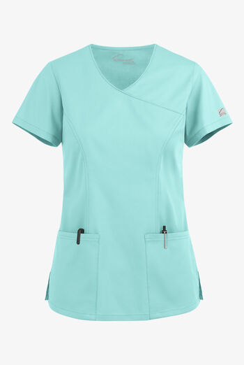 Blusa m&eacute;dica UA Butter-Soft STRETCH estilo cruzado con cuello en V y 3 bolsillos para mujer