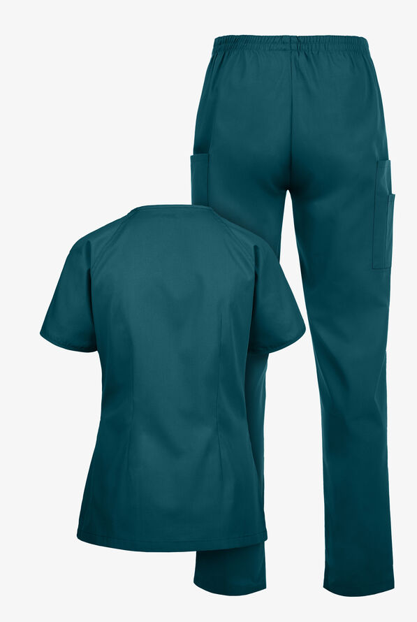 Conjunto de uniforme m&eacute;dico Strictly Scrubs Classic para mujer - Caribbean Blue - 4