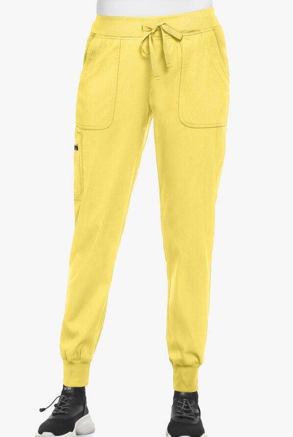 Pantalón médico koi Lite™ Fierce petite estilo cargo jogger con 6 bolsillos para mujer - Sunshine - 1