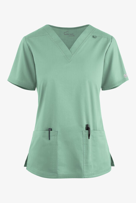 Butter-Soft STRETCH Women's 4-Pocket V-Neck Scrub Top