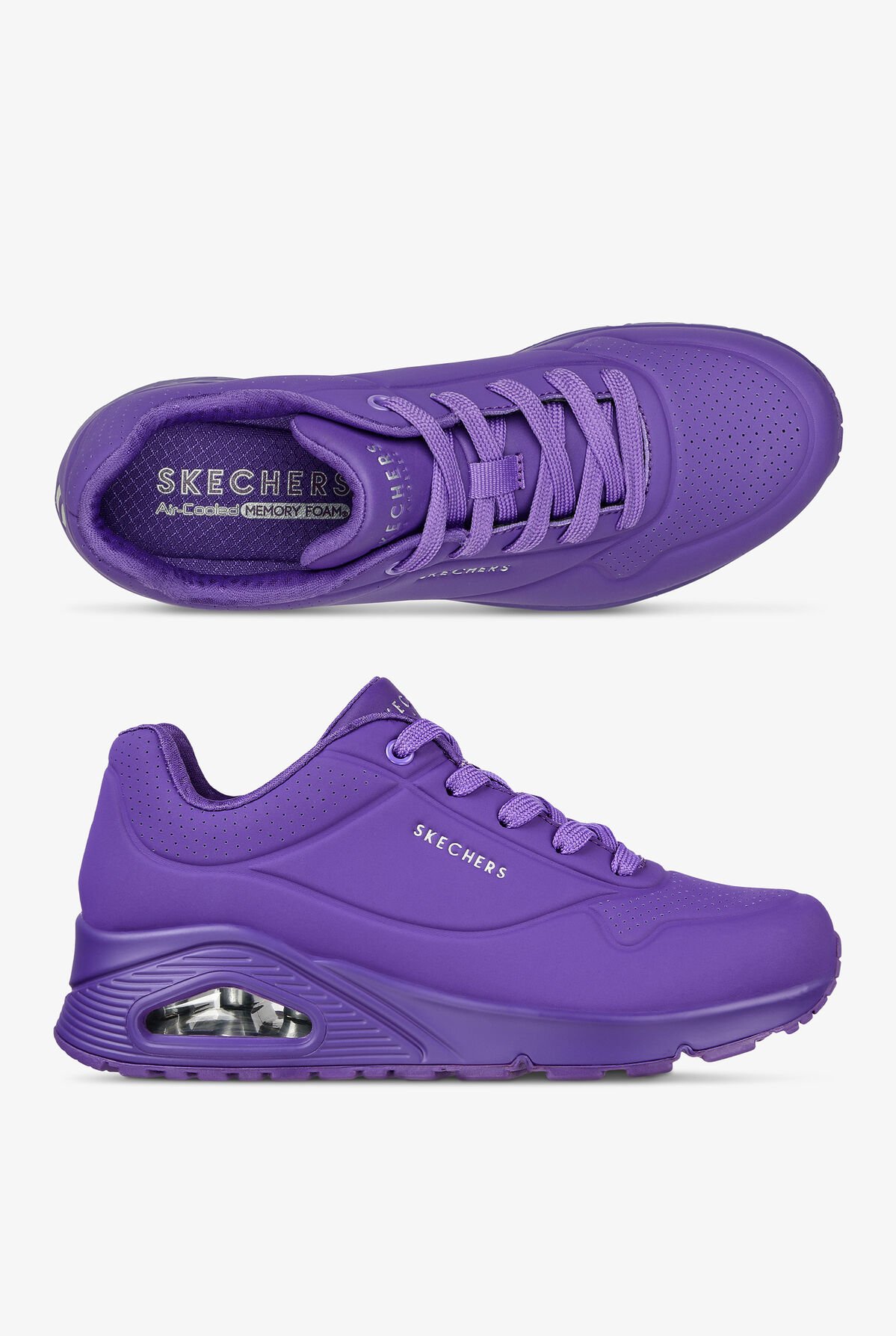 Skechers Street Women's UNO NIGHT SHADES Neon Purple Athletic