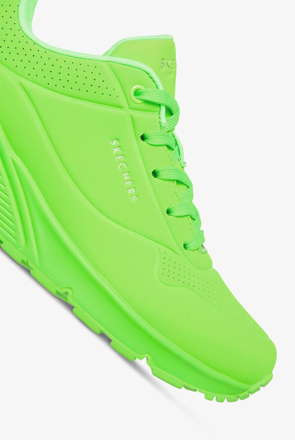 Skechers Street Women's UNO - NIGHT SHADES Lime Green Athletic Lace Up Nursing Shoes - null - 3